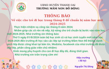 Thông báo cho trẻ đi học tháng 8 để chuẩn bị cho năm học mới 2024-2025