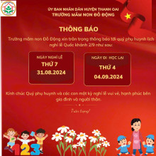 Thông báo nghỉ lễ Quốc khánh 02/9